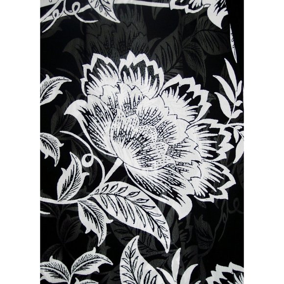 NEW Avenue 30/32 Floral Striped Layered Tank Top Black & White - Picture 15 of 16